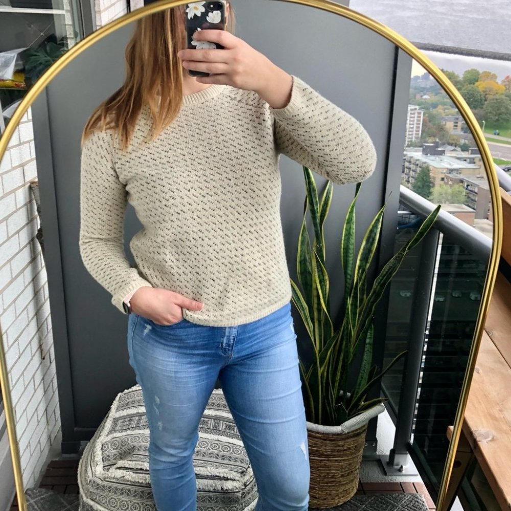 Roots Cabin Wool Blend Crew Neck Sweater